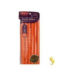Red Kiss Flexi Rods 10" 5/8" 12 Piezas Orange Rulos Flexibles